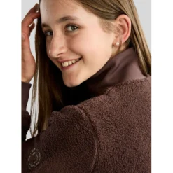 Montar Vest MoEbba Teddy Pile Golden Quartz Kids Black Peony