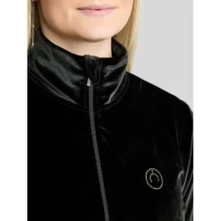 Montar Vest MoValerie Velvet Golden Quartz Crystals Zwart
