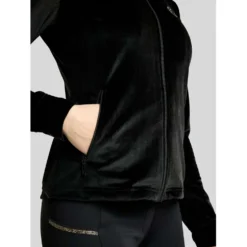 Montar Vest MoValerie Velvet Golden Quartz Crystals Zwart