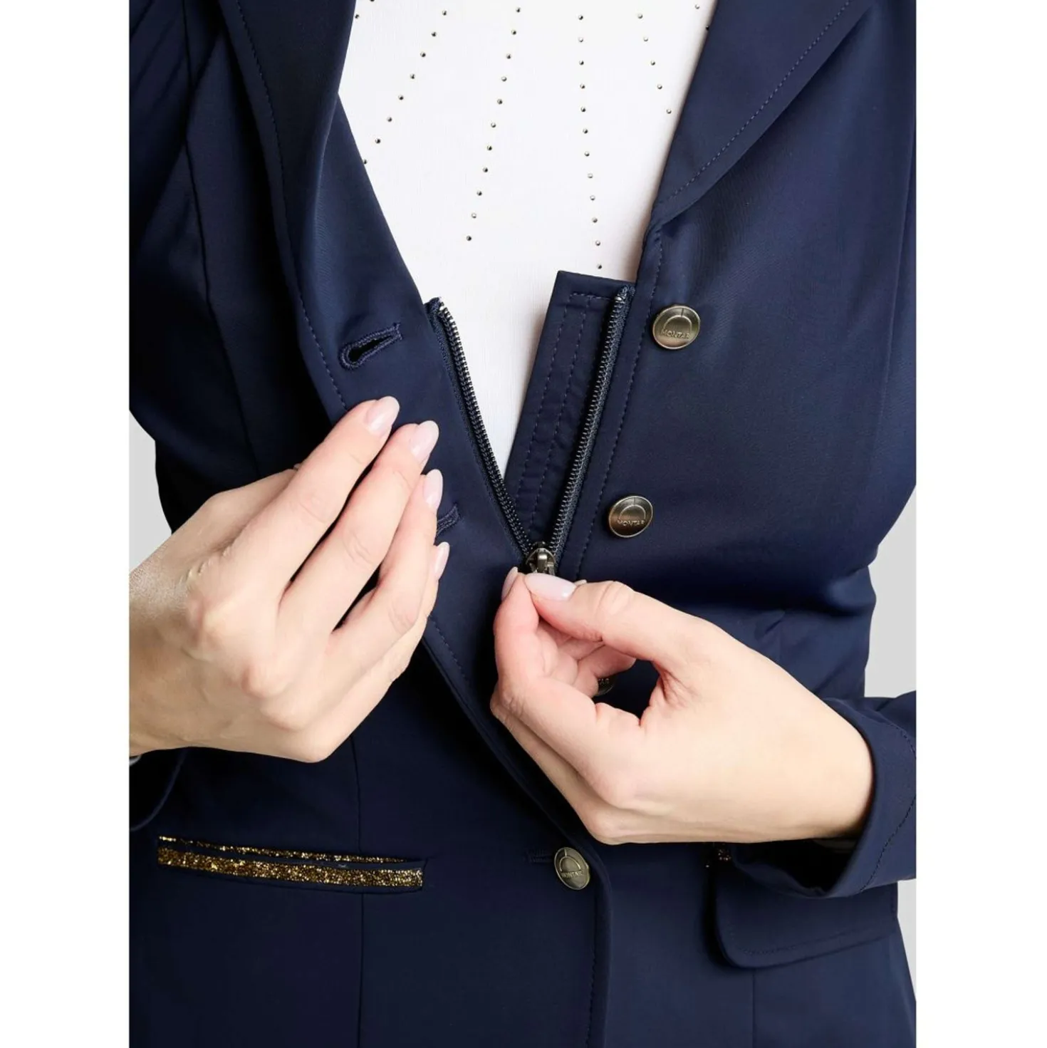Montar Wedstrijdjasje MoEve Golden Quartz Crystals Navy