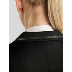 Montar Wedstrijdjasje MoPearl Pintucks Gun Metal Crystals Zwart