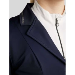 Montar Wedstrijdjasje MoPearl Pintucks Gun Metal Crystals Navy