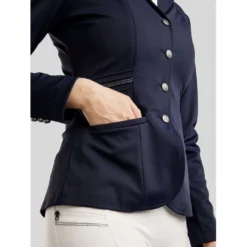 Montar Wedstrijdjasje MoPearl Pintucks Gun Metal Crystals Navy