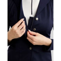 Montar Wedstrijdjasje MoPearl Pintucks Gun Metal Crystals Navy