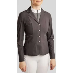 Montar Wedstrijdjasje MoPearl Pintucks Gun Metal Crystals Slate Grey