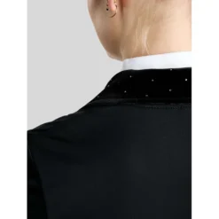 Montar Wedstrijdjasje MoValerie Short Velvet Details Golden Quartz Crystals Zwart