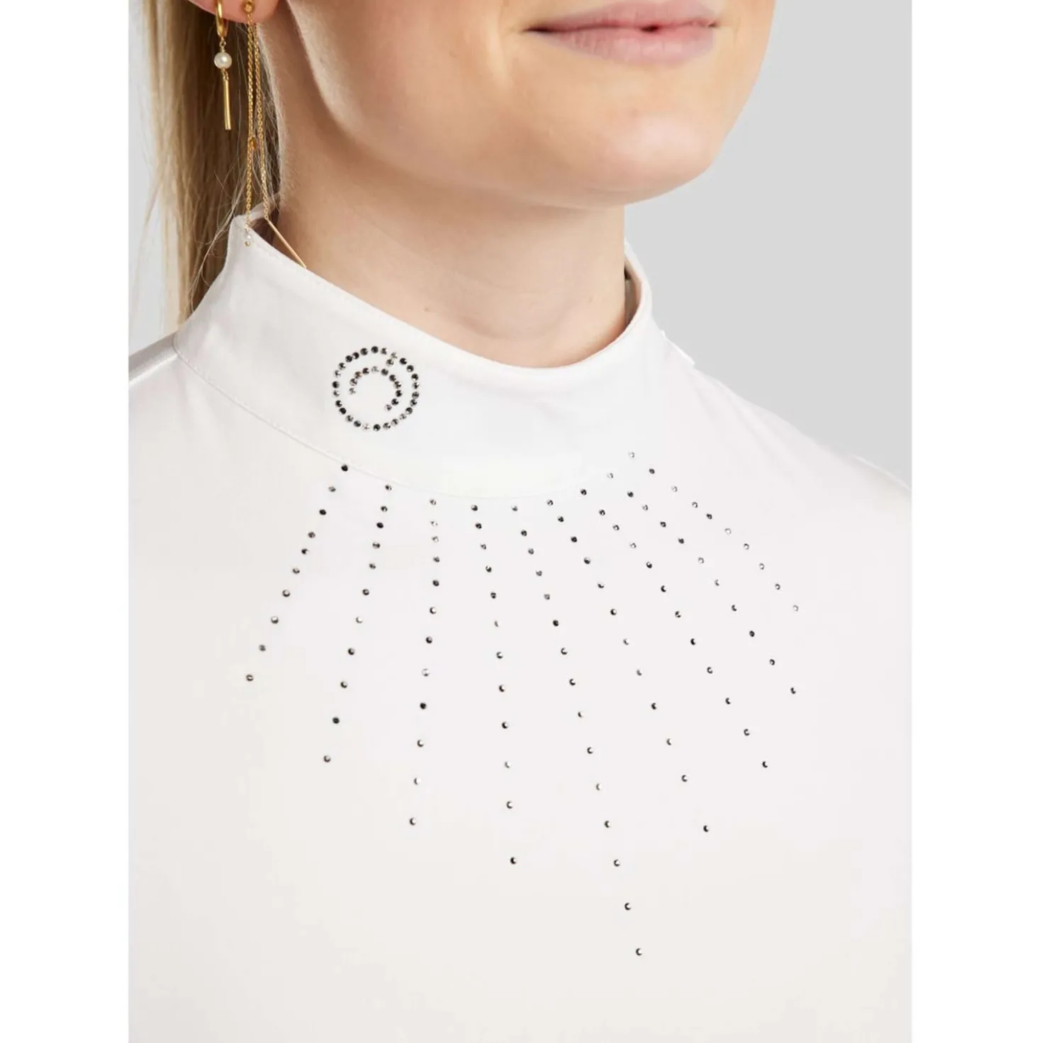 Montar Wedstrijdshirt MoEmilia Lange Mouwen Wit