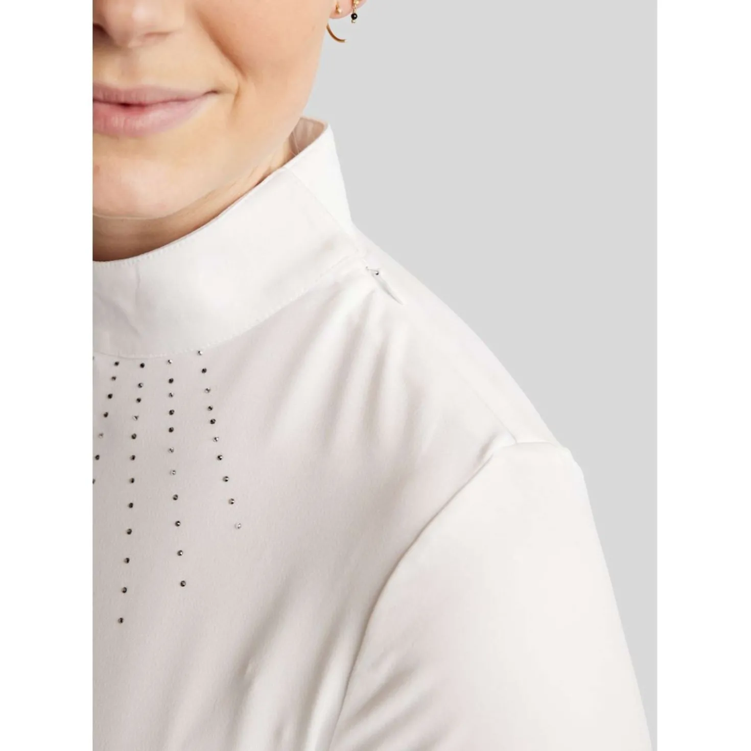 Montar Wedstrijdshirt MoEmilia Lange Mouwen Wit