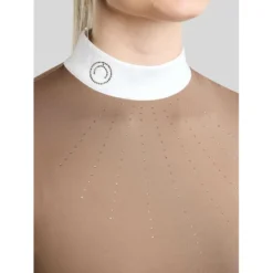 Montar Wedstrijdshirt MoEve Golden Quartz Crystals Lange Mouwen Nougat Brown