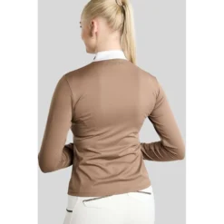 Montar Wedstrijdshirt MoEve Golden Quartz Crystals Lange Mouwen Nougat Brown