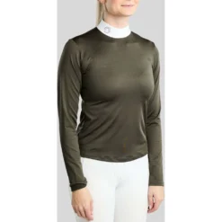 Montar Wedstrijdshirt MoEve Golden Quartz Crystals Lange Mouwen Forest Green