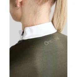 Montar Wedstrijdshirt MoEve Golden Quartz Crystals Lange Mouwen Forest Green