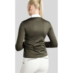 Montar Wedstrijdshirt MoEve Golden Quartz Crystals Lange Mouwen Forest Green