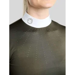 Montar Wedstrijdshirt MoEve Golden Quartz Crystals Lange Mouwen Forest Green
