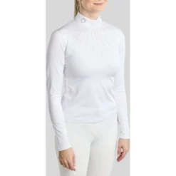Montar Wedstrijdshirt MoEve Golden Quartz Crystals Lange Mouwen Wit