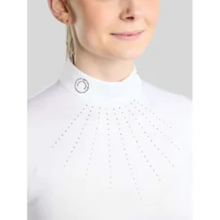 Montar Wedstrijdshirt MoEve Golden Quartz Crystals Lange Mouwen Wit