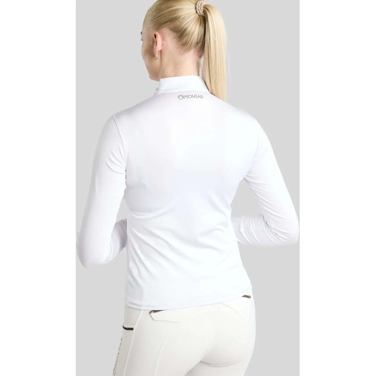 Montar Wedstrijdshirt MoEve Golden Quartz Crystals Lange Mouwen Wit