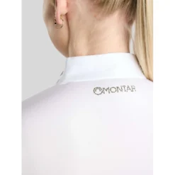Montar Wedstrijdshirt MoEve Golden Quartz Crystals Lange Mouwen Wit