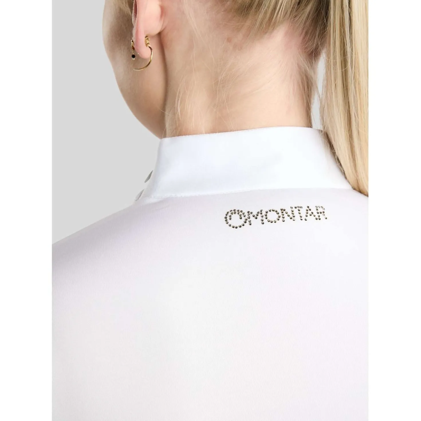 Montar Wedstrijdshirt MoEve Golden Quartz Crystals Lange Mouwen Wit