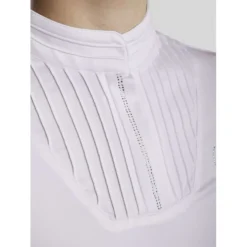 Montar Wedstrijdshirt MoRosie Pintucks Lange Mouwen Wit