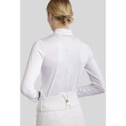 Montar Wedstrijdshirt MoRosie Pintucks Lange Mouwen Wit