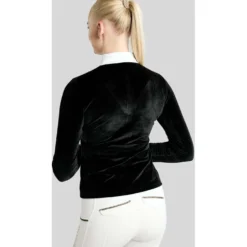 Montar Wedstrijdshirt MoValerie Velvet Golden Quartz Crystals Lange Mouwen Zwart