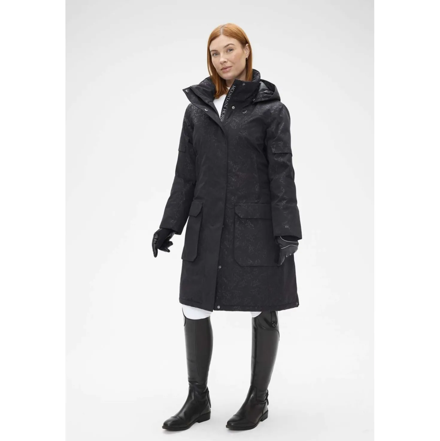 Mountain Horse Lange Jas Saga Black Leaf