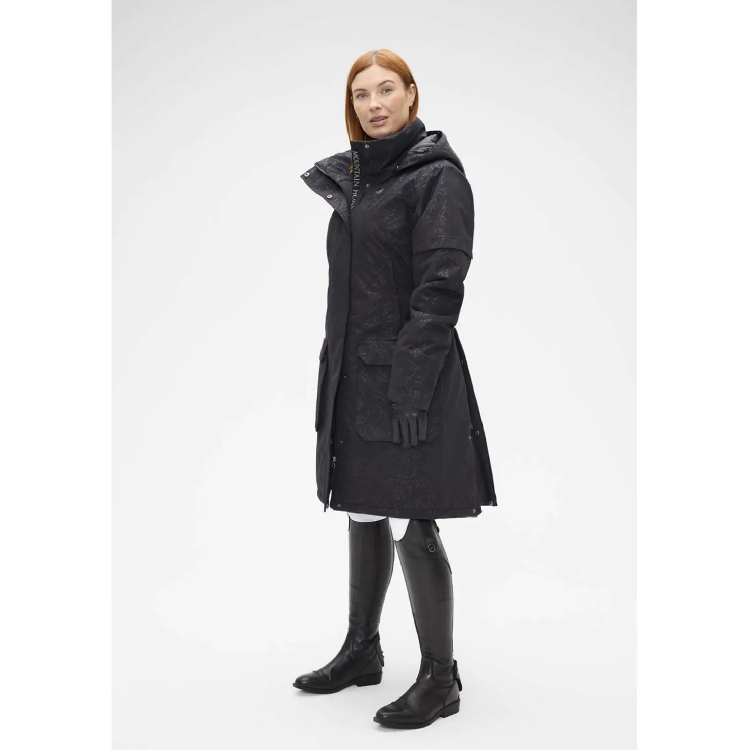 Mountain Horse Lange Jas Saga Black Leaf