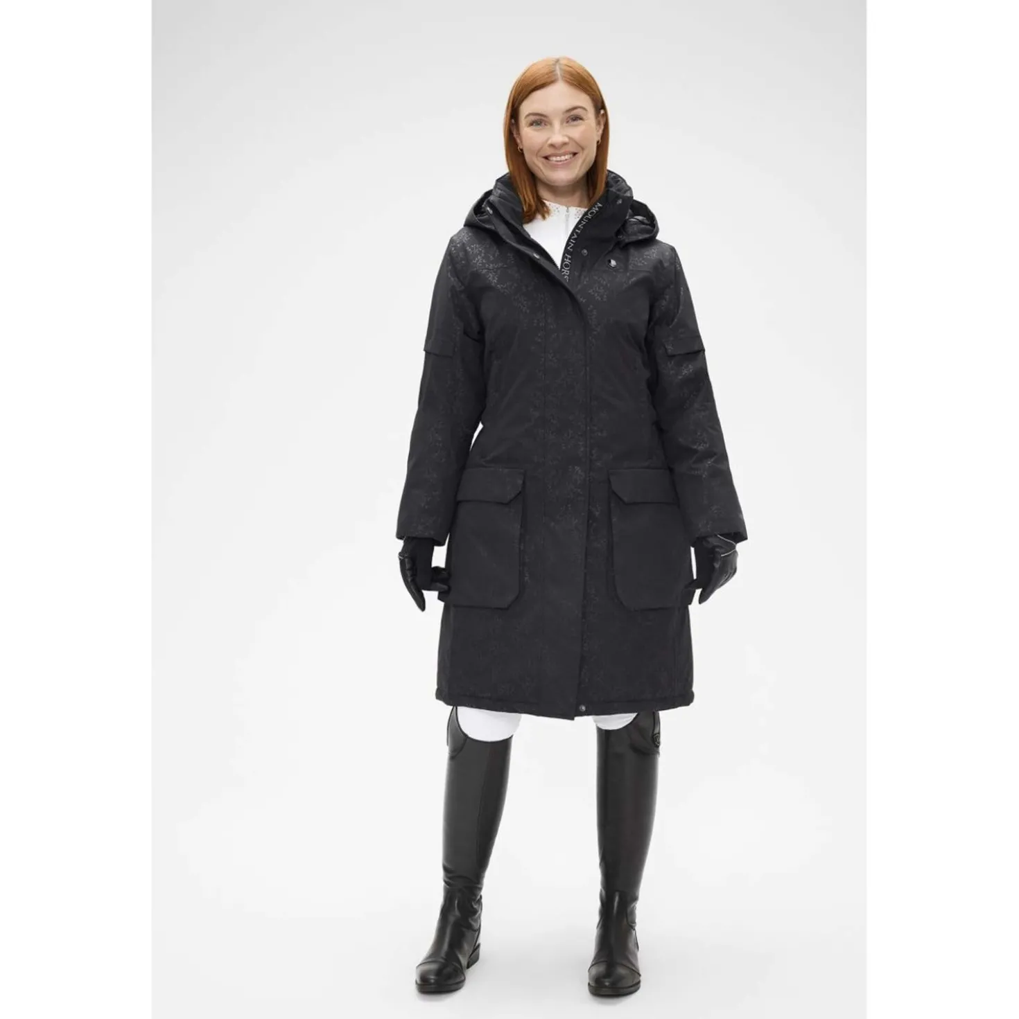 Mountain Horse Lange Jas Saga Black Leaf