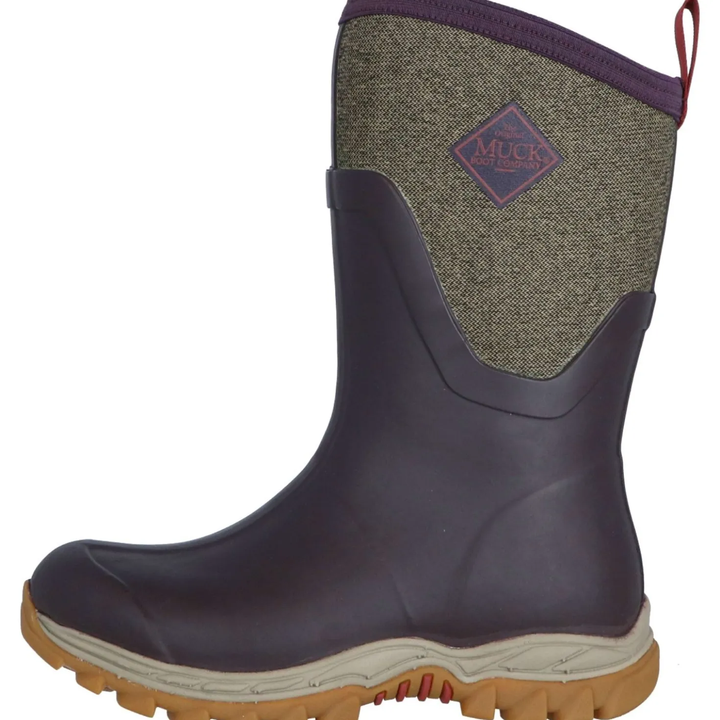 Muck Boot Arctic Sport II Mid Dames Bordeaux/Tweed