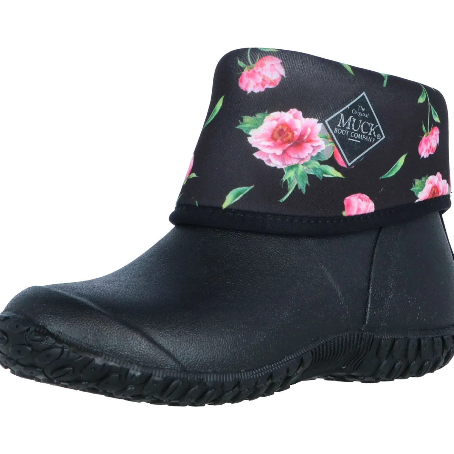 Muck Boot Muckster II Mid Dames Zwart/Rozen Print