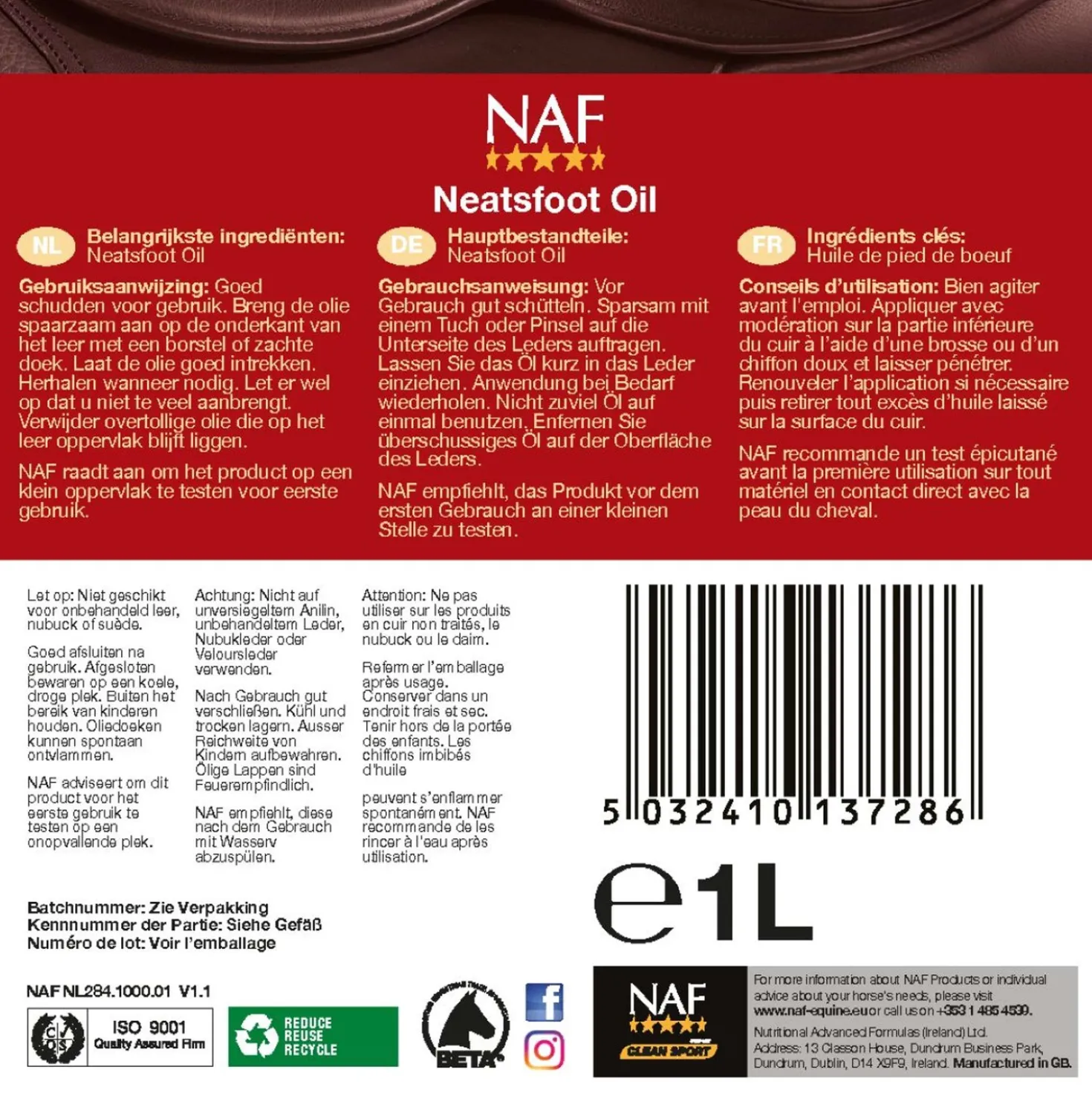 NAF Neatsfoot Oil