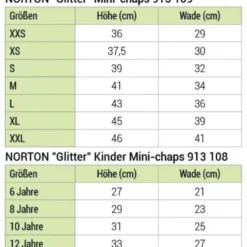 Norton Minichaps Glitter Zwart