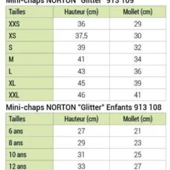 Norton Minichaps Glitter Zwart