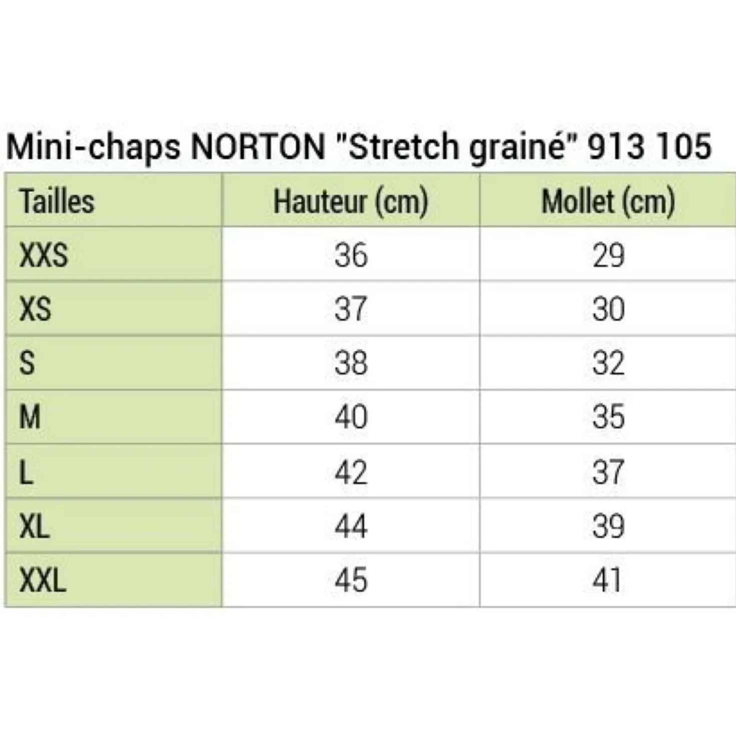 Norton Minichaps Stretch Grain Zwart