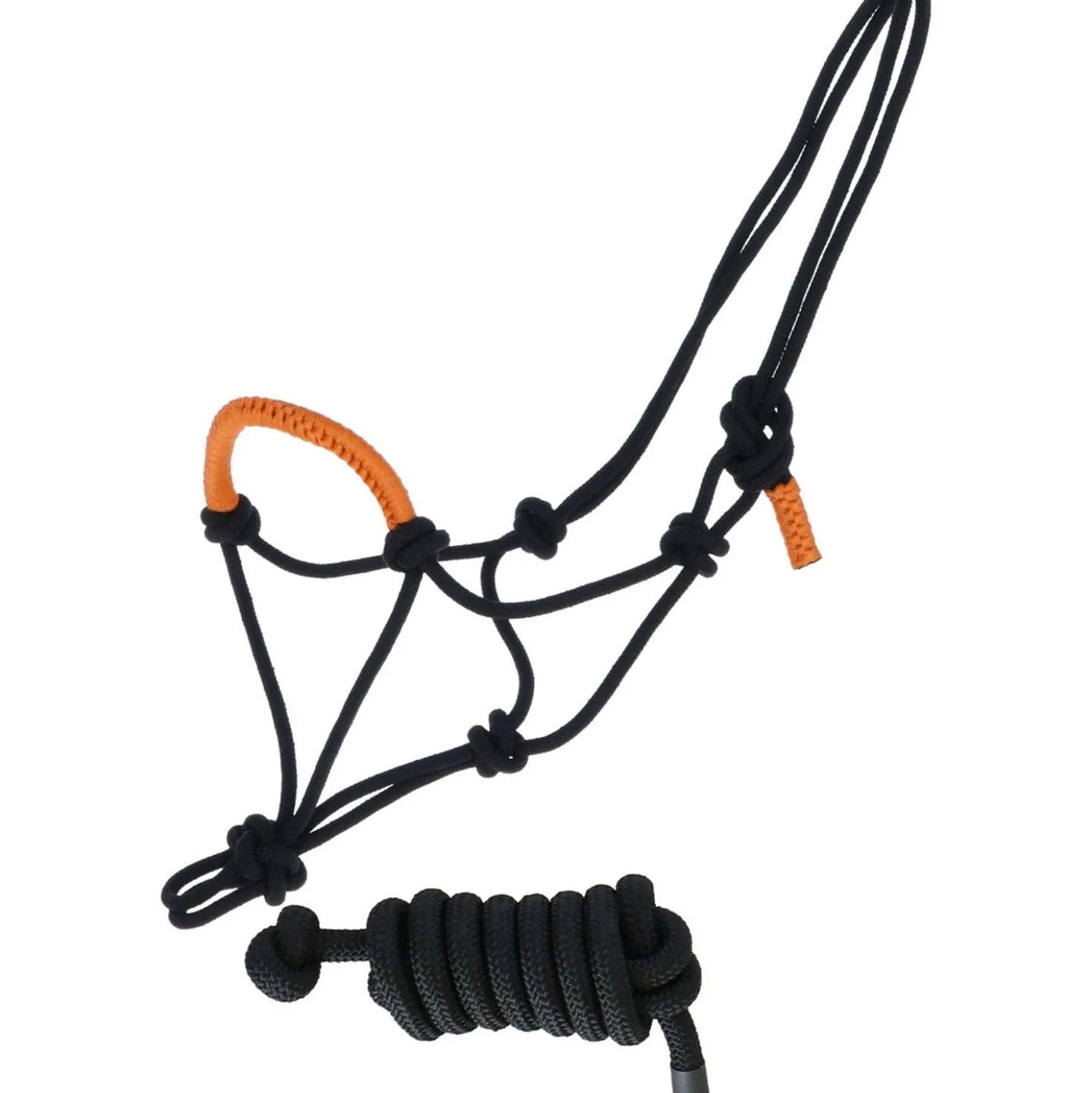 Norton Touwhalsterset Fun Colour Ethologisch Zwart/Neon Oranje