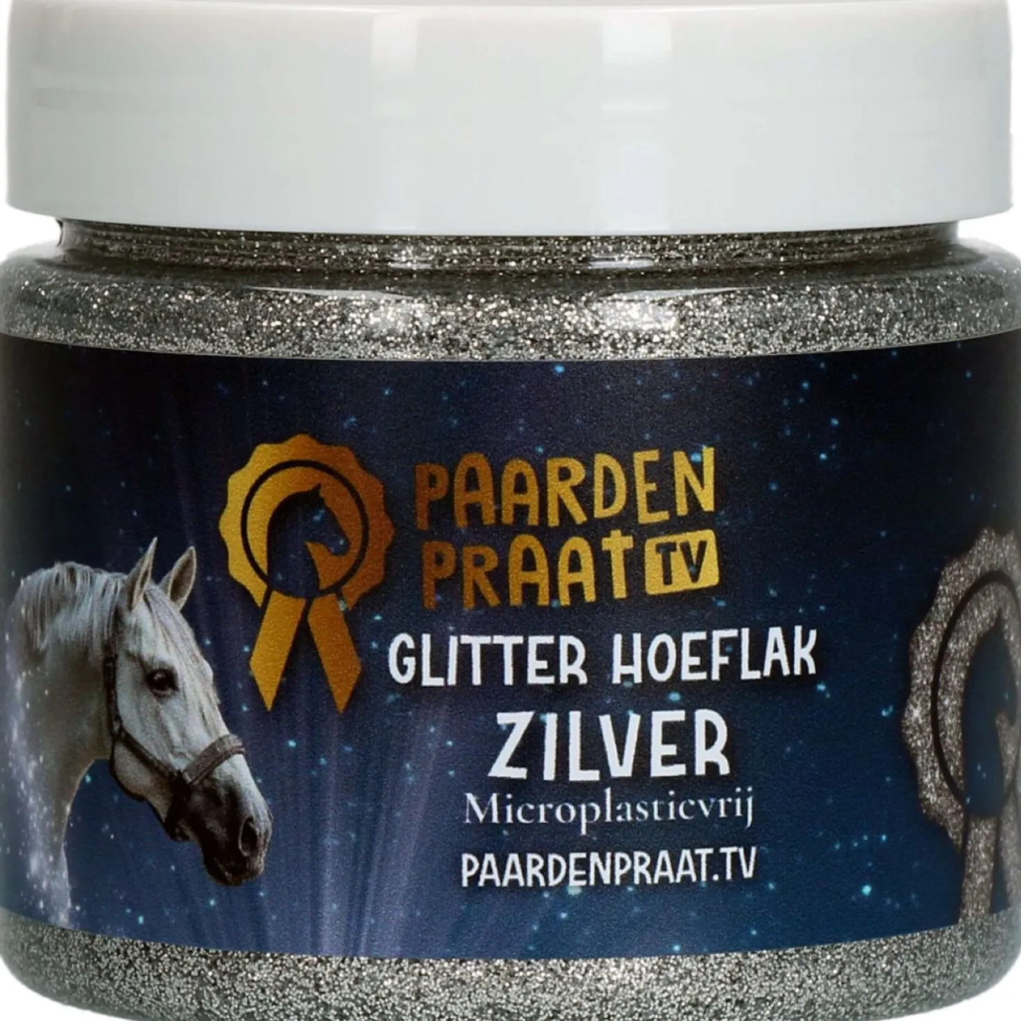 Paardenpraat Hoeflak Glitter Zilver