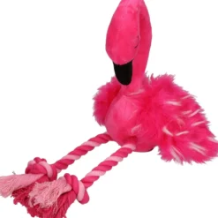 Pawise Flamingo Met Poten Van Touw Roze