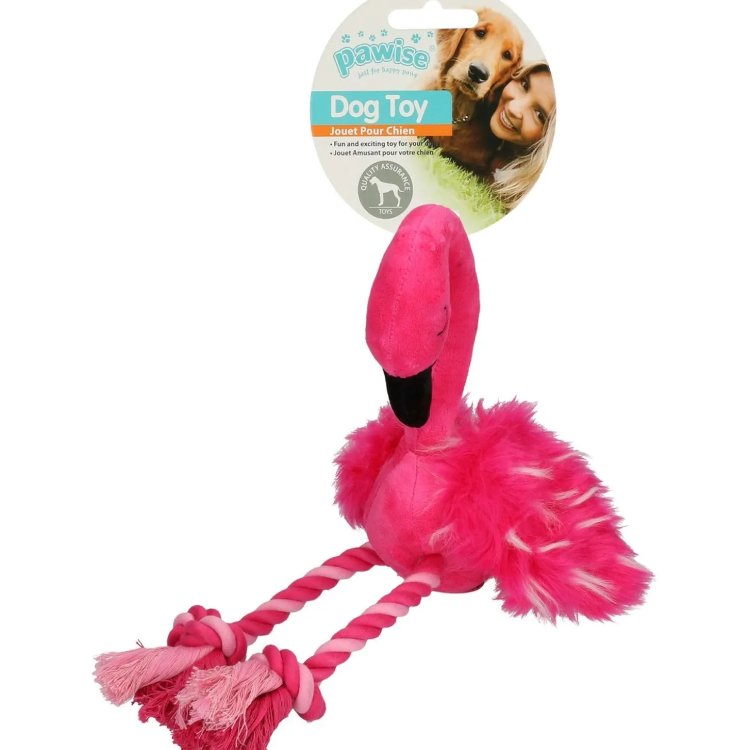 Pawise Flamingo Met Poten Van Touw Roze