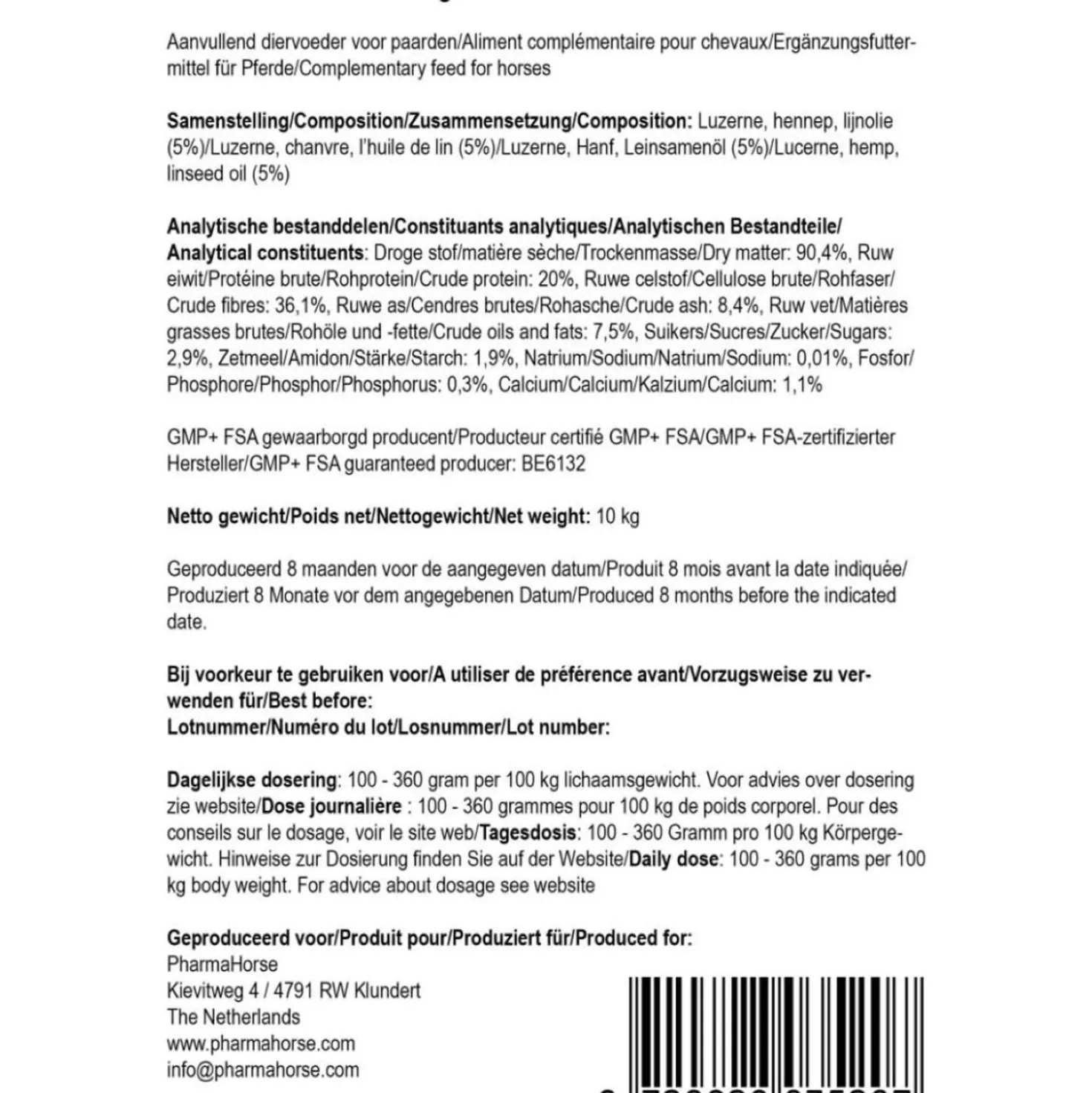 PharmaHorse Luzerne High Protein