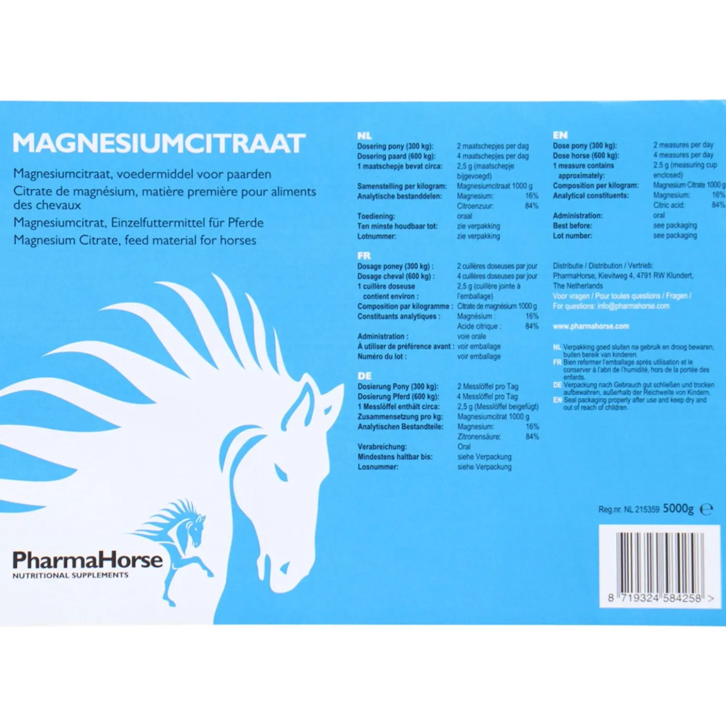 PharmaHorse Magnesium Citraat
