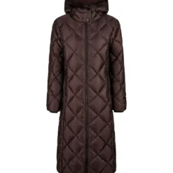 Pikeur Lange Jas QuiltDiamond Selection AW26 Chocolate Brown