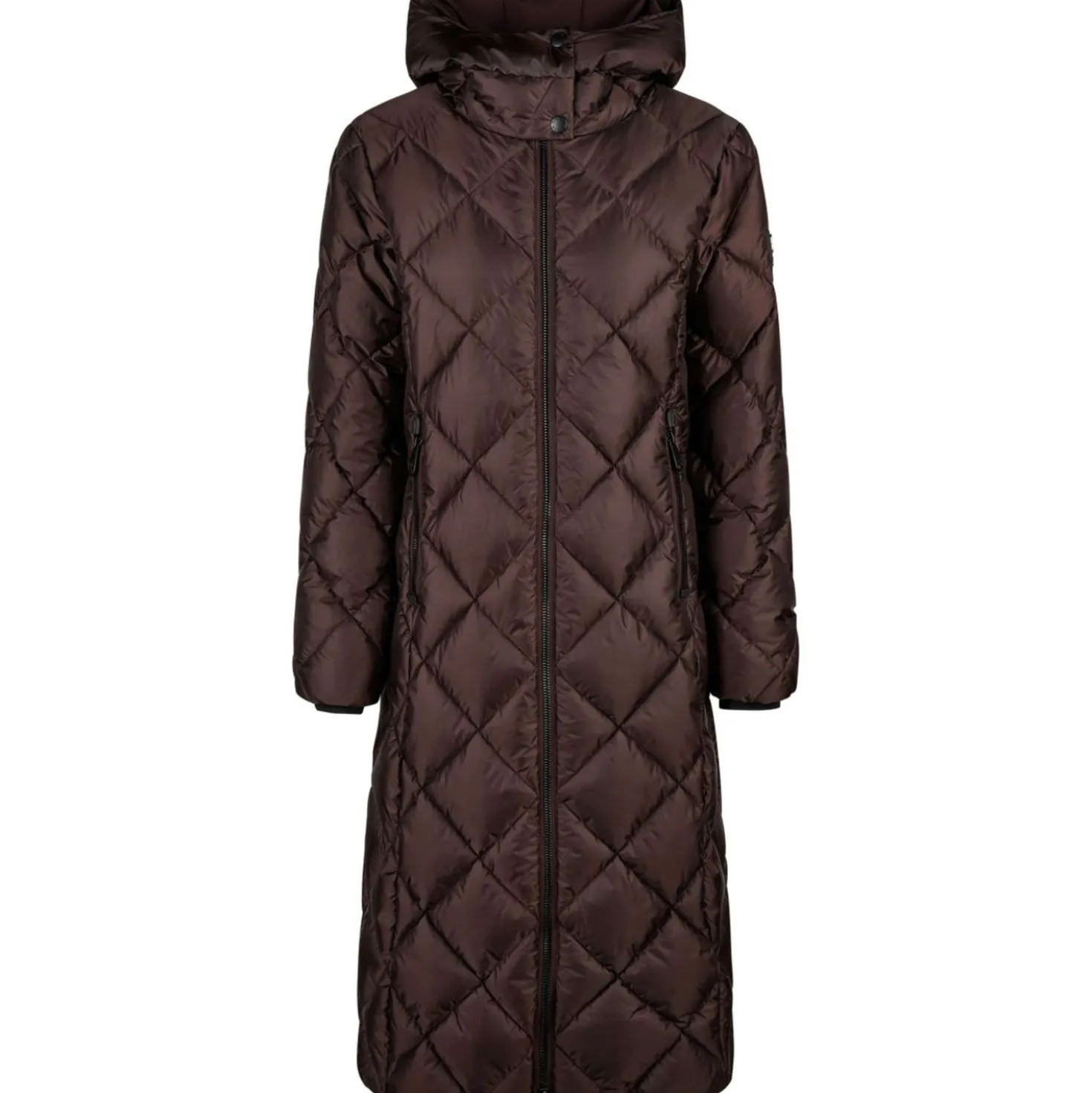 Pikeur Lange Jas QuiltDiamond Selection AW26 Chocolate Brown