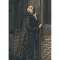 Pikeur Lange Jas QuiltDiamond Selection AW26 Chocolate Brown
