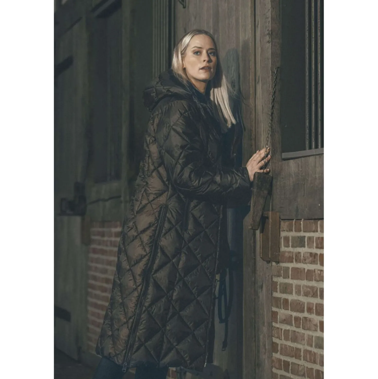 Pikeur Lange Jas QuiltDiamond Selection AW26 Chocolate Brown