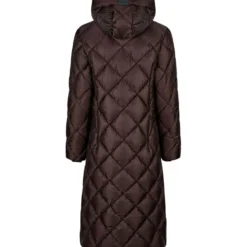 Pikeur Lange Jas QuiltDiamond Selection AW26 Chocolate Brown