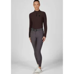 Pikeur Rijbroek Ceelina GridTexLeather Highwaist Full Grip Basalt Grey