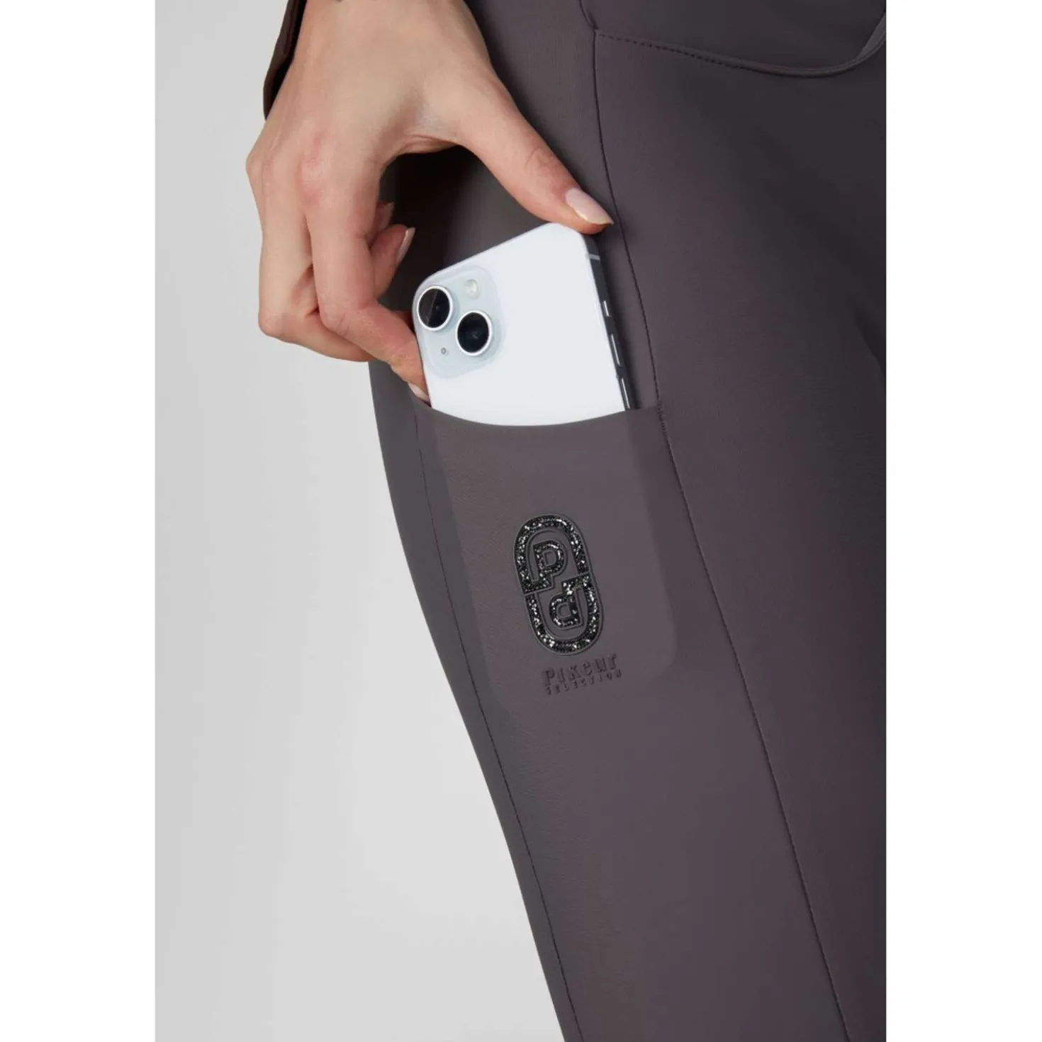 Pikeur Rijbroek Ceelina GridTexLeather Highwaist Full Grip Basalt Grey