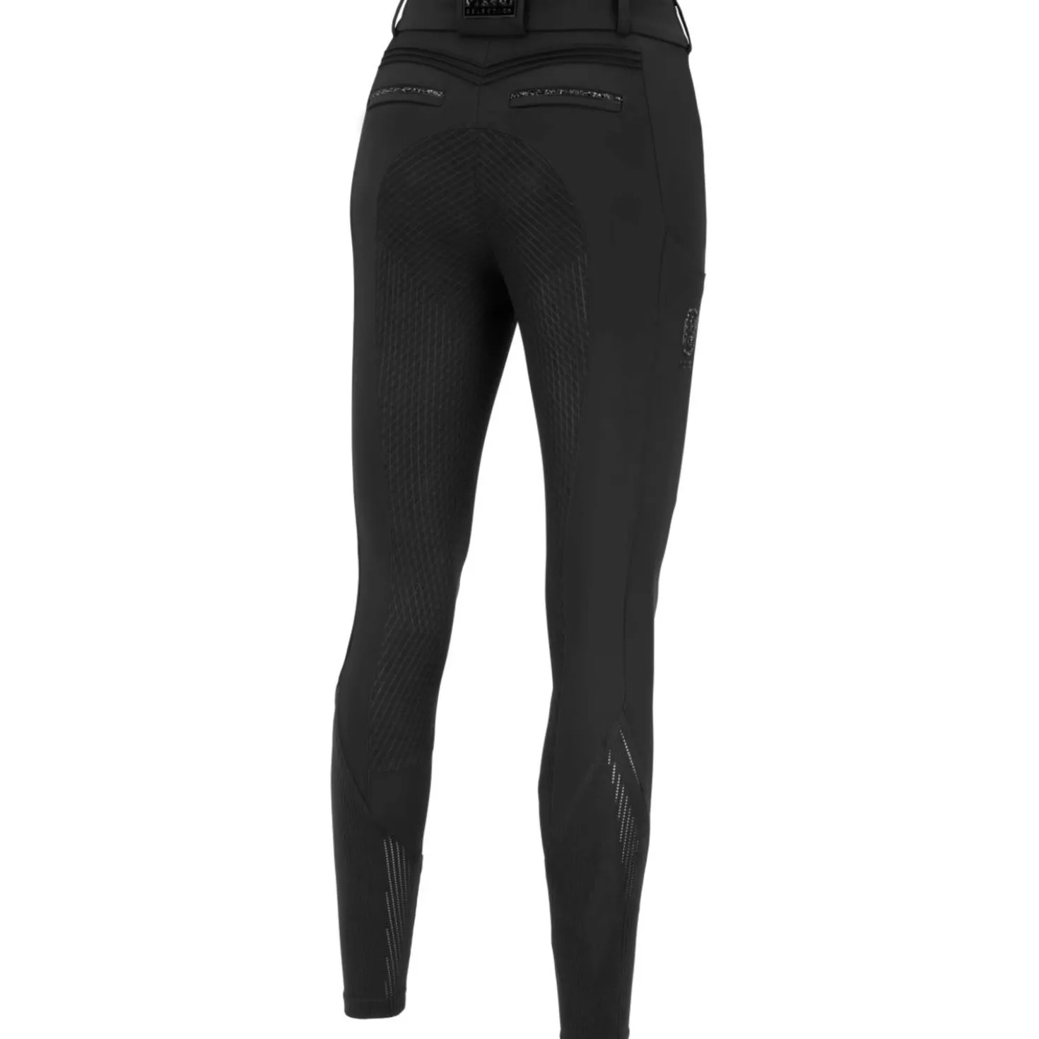 Pikeur Rijbroek Ceelina GridTexLeather Highwaist Full Grip Zwart