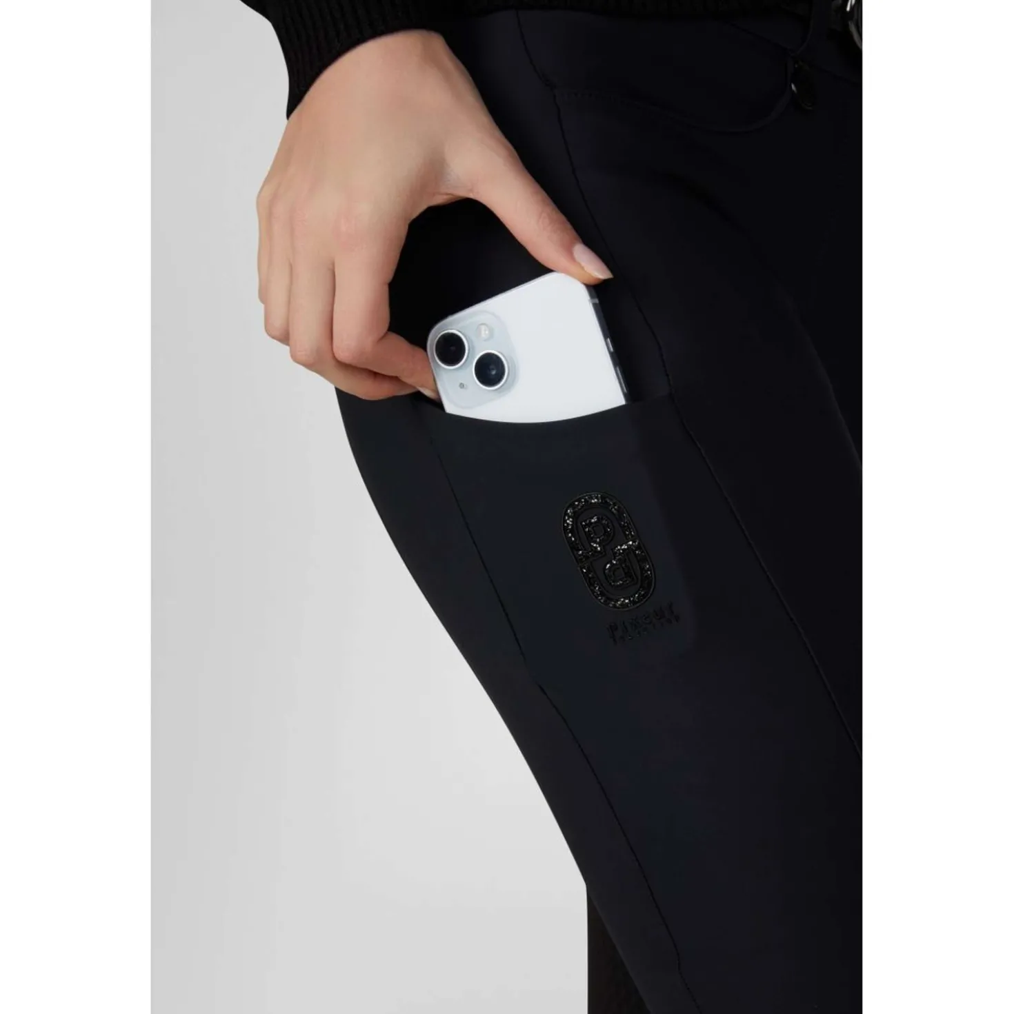 Pikeur Rijbroek Ceelina GridTexLeather Highwaist Full Grip Zwart